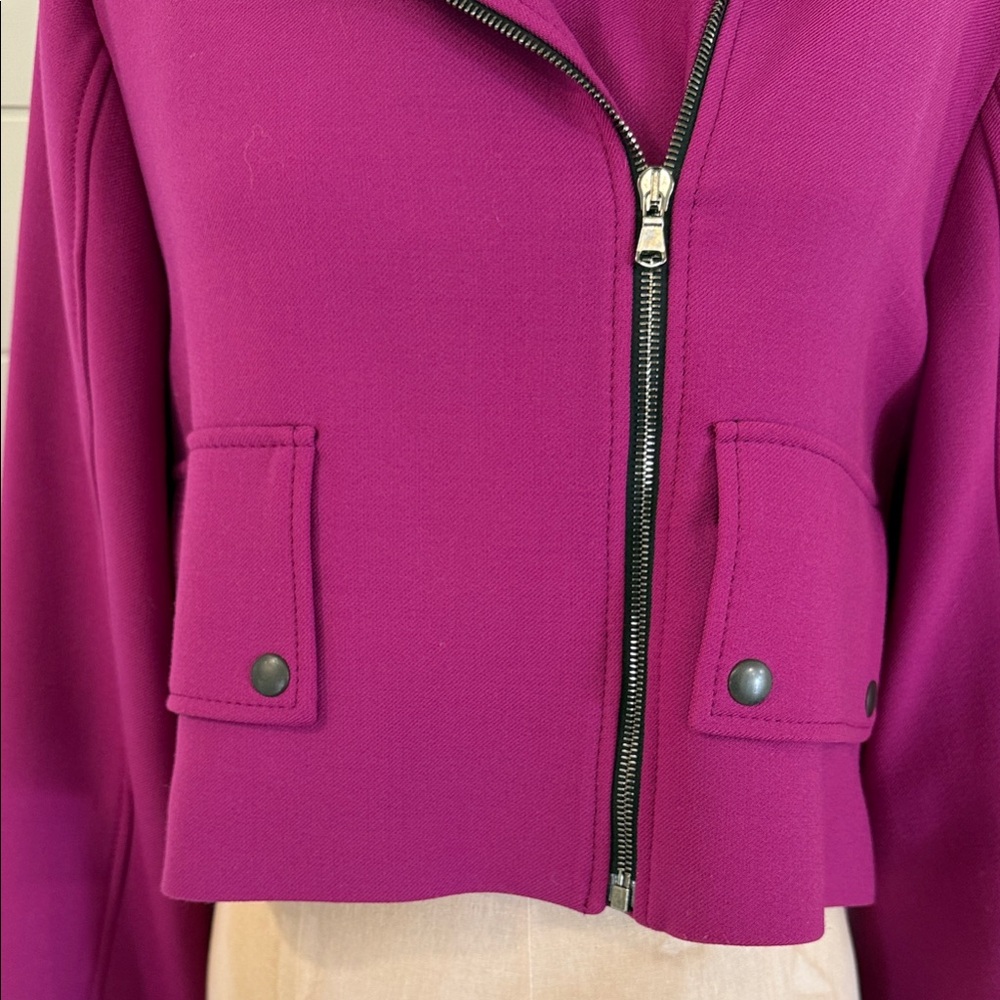 Dorothee Schumacher fuscia crop military jacket - Picture 2 of 14